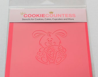 BUNNY PYO (Paint Your Own) Cookie Countess, Cookie Stencil/Cupcake Stencil