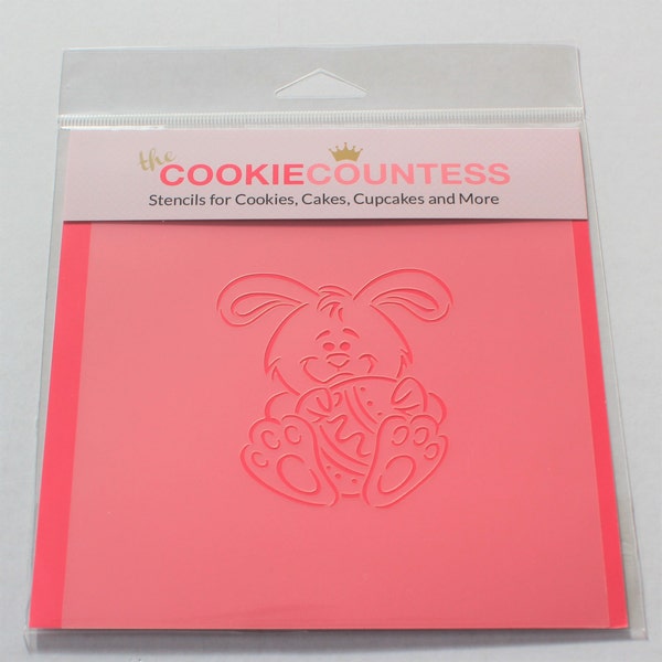 BUNNY PYO (Paint Your Own) Cookie Countess, Cookie Stencil/Cupcake Stencil