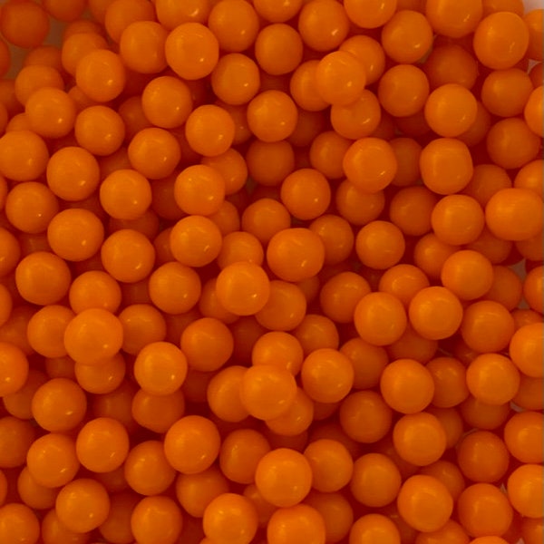 ORANGE Sugar Pearls  "Cake/Cupcake/Cookie Decorations", 7MM, 2 Ounce or 4 Ounce