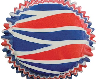 PME PATRIOTIC SWIRLS - Cupcake Liners - Standard - 60 Per Pack