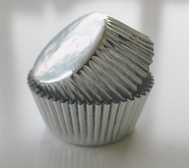 SILVER Cupcake Liners image 1