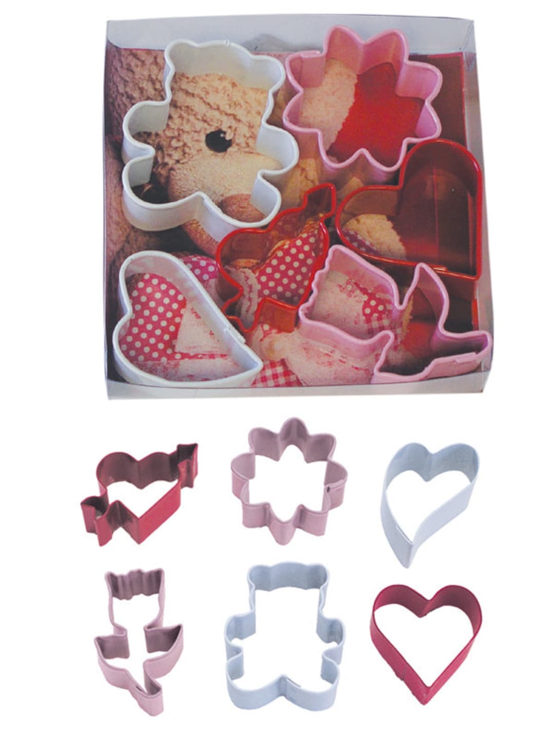 MINI VALENTINE 6 Piece Color Cookie Cutter Set Etsy