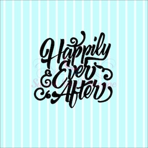 HAPPILY EVER AFTER -  Cookie Silk Screen, Silk Screen Cookie Stencil, Mesh Stencil, Cookie Stencil, Custom Silk Screen