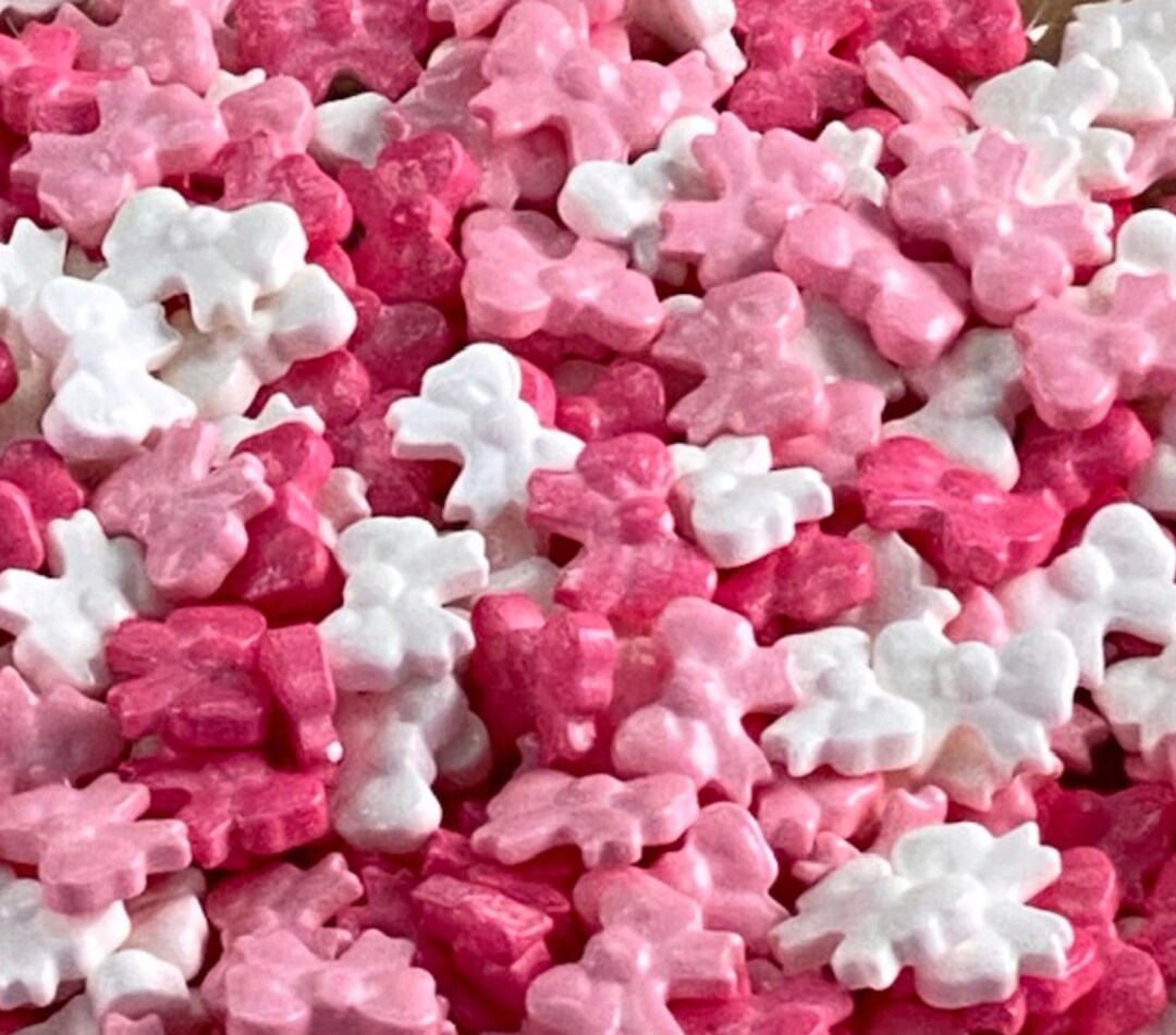 PINK RIBBONS SPRINKLES, Pink and White Sprinkles, 4 Ounces, Sprinkles