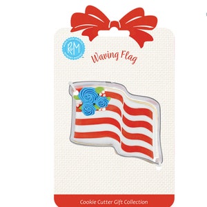 WAVING FLAG COOKIE Cutter 3″ Carded, Gift Collection
