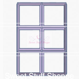 MULTI SQUARE COOKIE Cutter- 3D Printed Cookie Cutter, Sweet Stuff Shoppe, 6 Hearts, 2&quot; x 2&quot;&quot;
