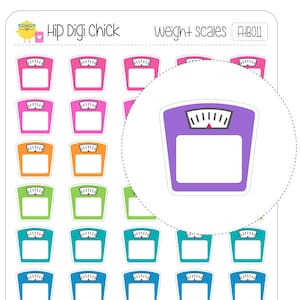 Weight Scale Tracker Planner Stickers