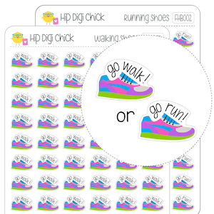 Running Walking Exercise Fitness Shoes Planner Stickers