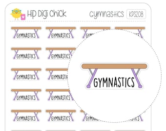 Gymnastics Planner Stickers - Team Meet Practice Classes