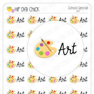 School Day Special *ART* Teacher Planner Stickers