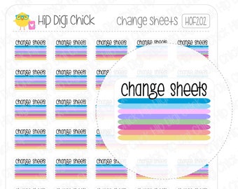 Wash Bedding Change Sheets Planner Stickers