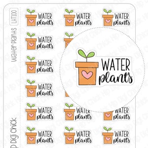 Water planten Planner Stickers