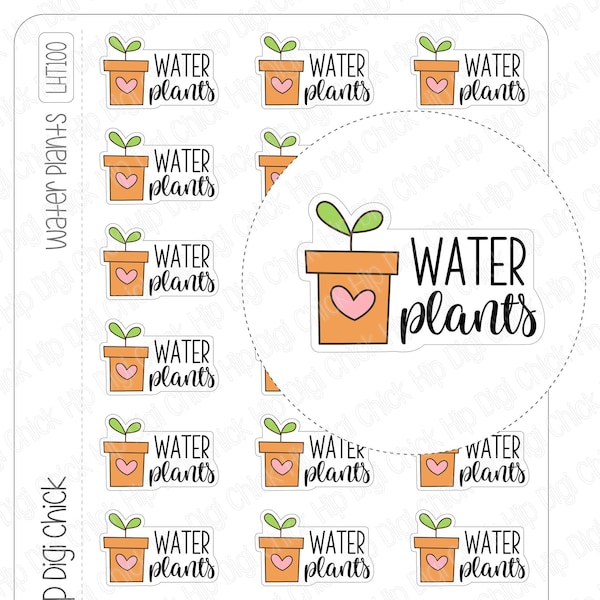 Water Plants Planner Stickers