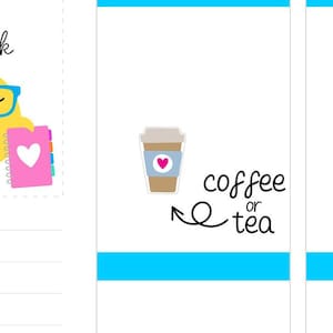 Coffee Tea Planner Stickers - To Go Cup