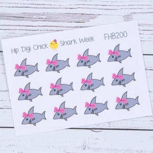 Menstruele Cycle Tracker Stickers - &quot;Shark Week&quot; Maandelijks