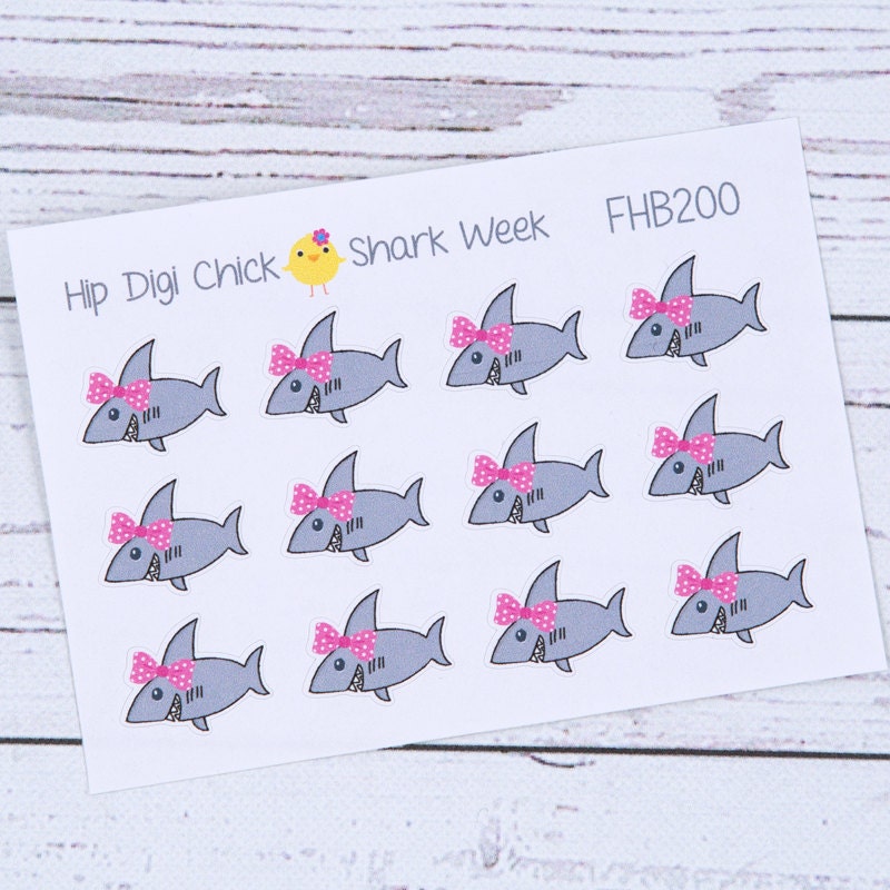 Menstrual Cycle Tracker Stickers Shark Week