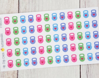 Kettlebell Workout Planner Stickers