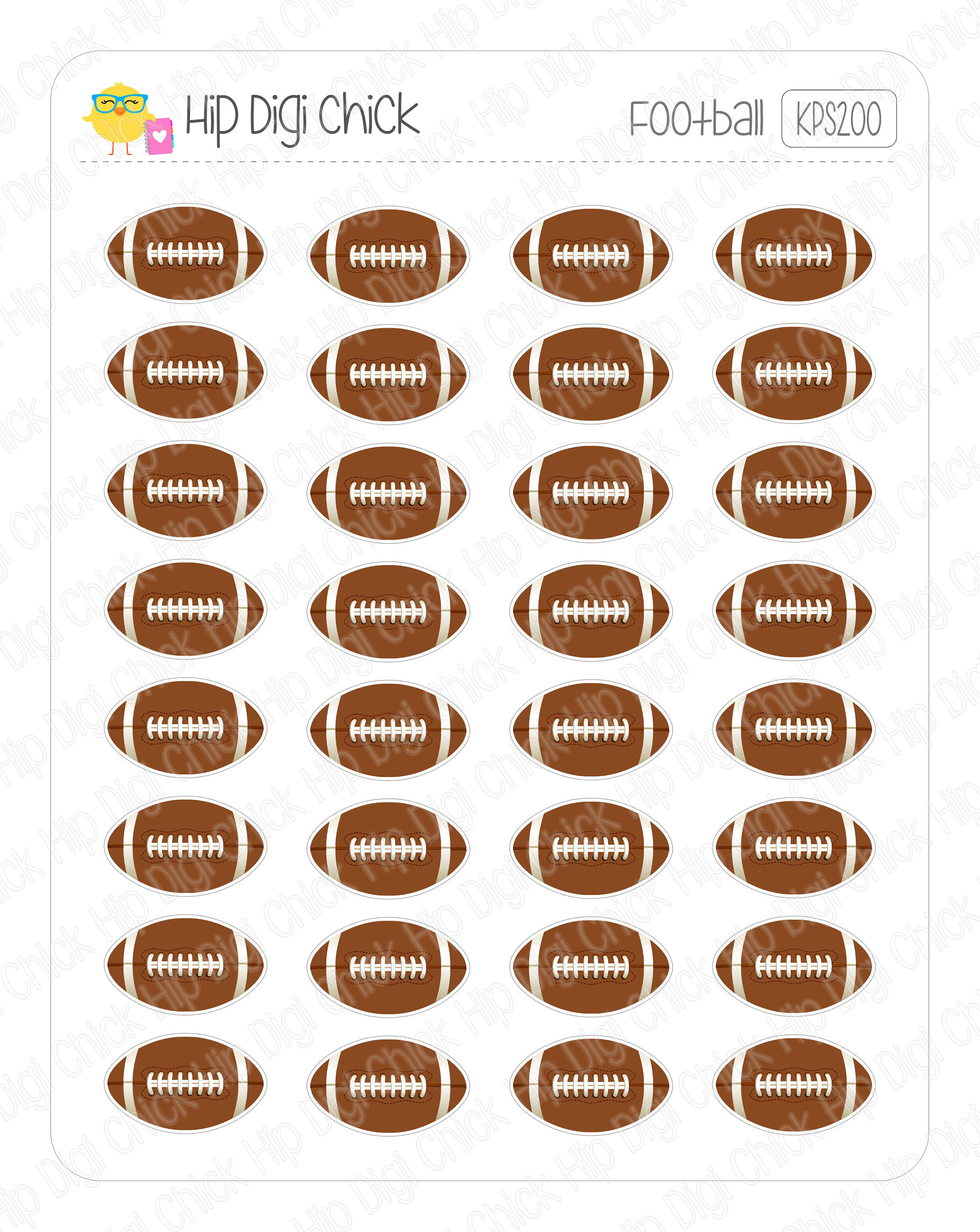 Football Sports Planner Stickers Etsy