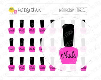 Manicure Pedicure Planner Stickers - Nail Polish Bottle