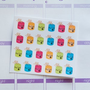 Dog Food Reminder Planner Stickers