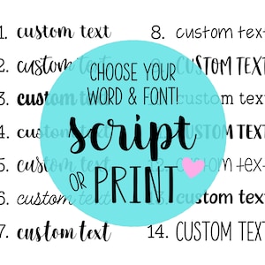 Pegatinas de planificador con texto personalizado de Word