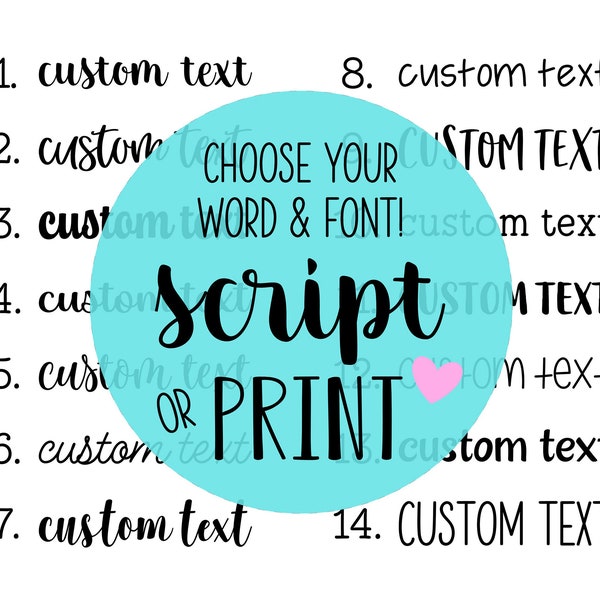 Custom Word Stickers - Etsy