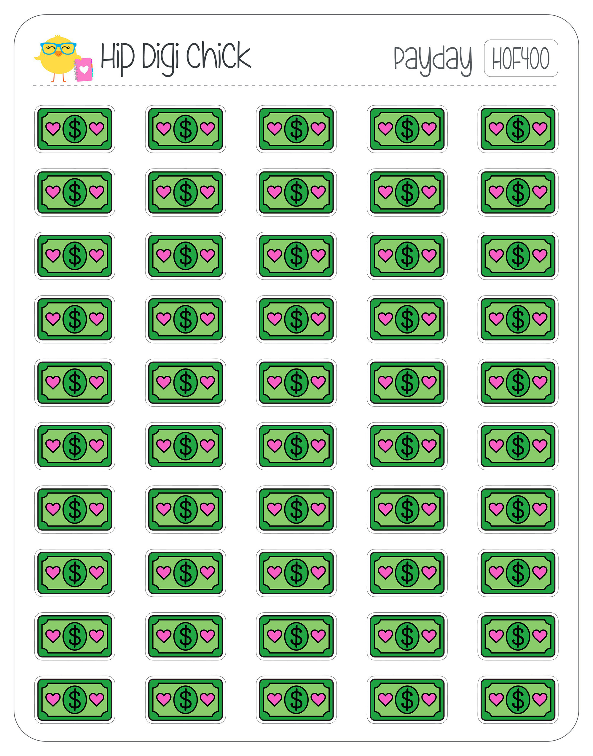 Payday Planner Stickers Money Savings Financial | Etsy