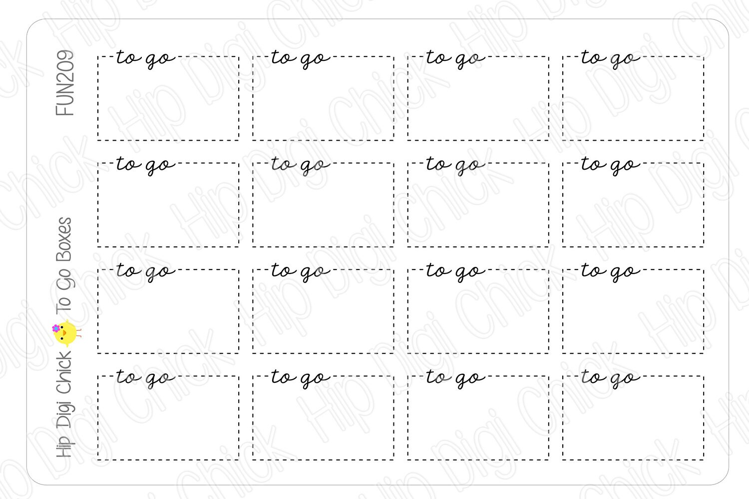 To Go List Script Boxes Planner Stickers Etsy