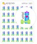 Workout Exercise Planner Stickers - Water Bottle & Hand Weight
