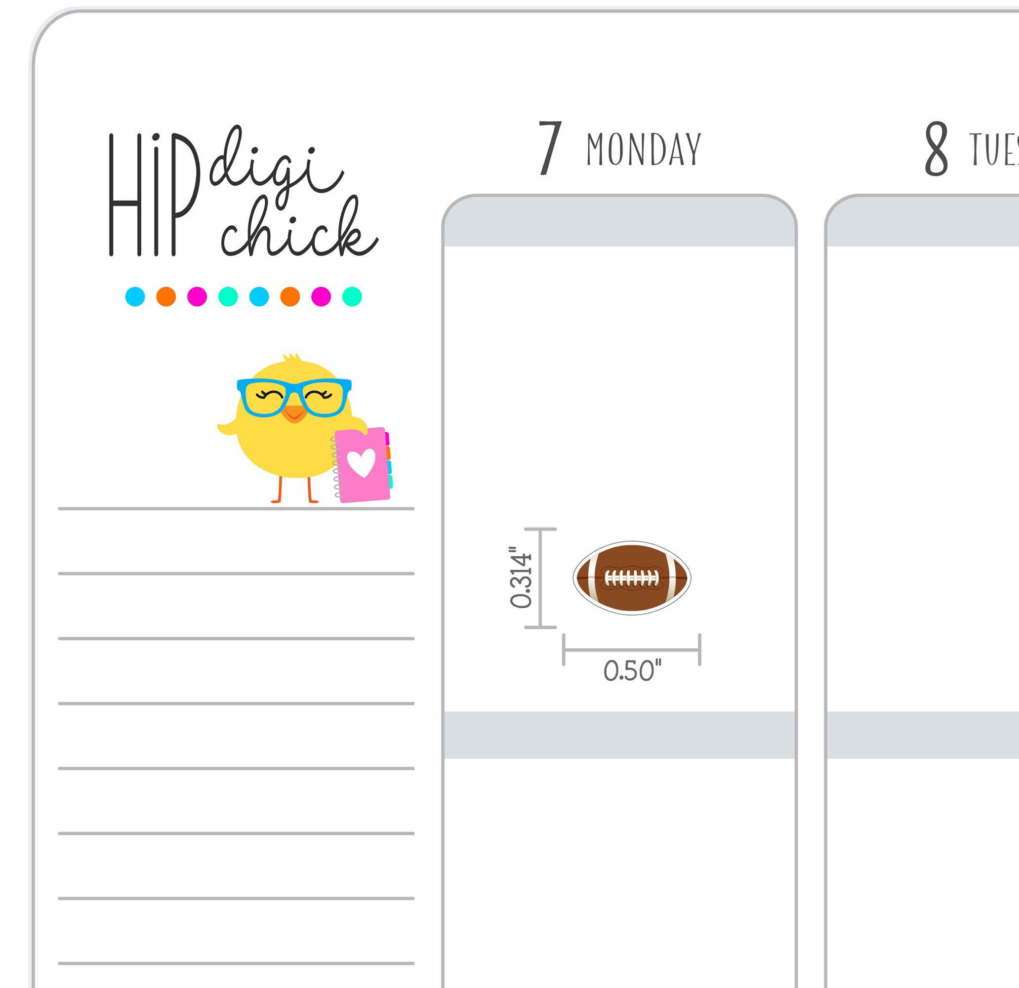 Football Sports Planner Stickers Etsy