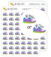 Running Walking Exercise Fitness Shoes Planner Stickers
