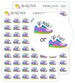 Running Walking Exercise Fitness Shoes Planner Stickers 