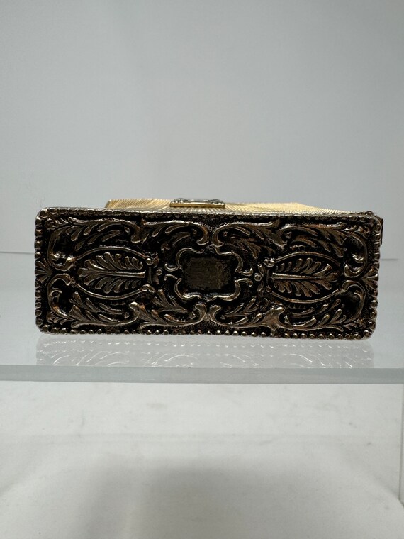 Victorian Jewelry Box, Silver Plated Mesh Etui - image 6