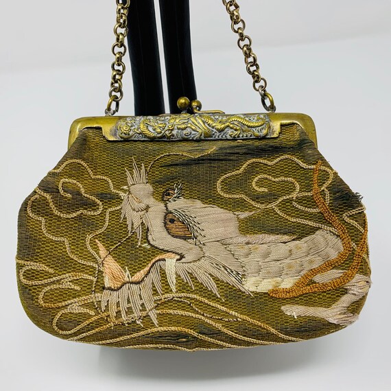 Chinese Embroidered Purse/ Antique Silk Handbag