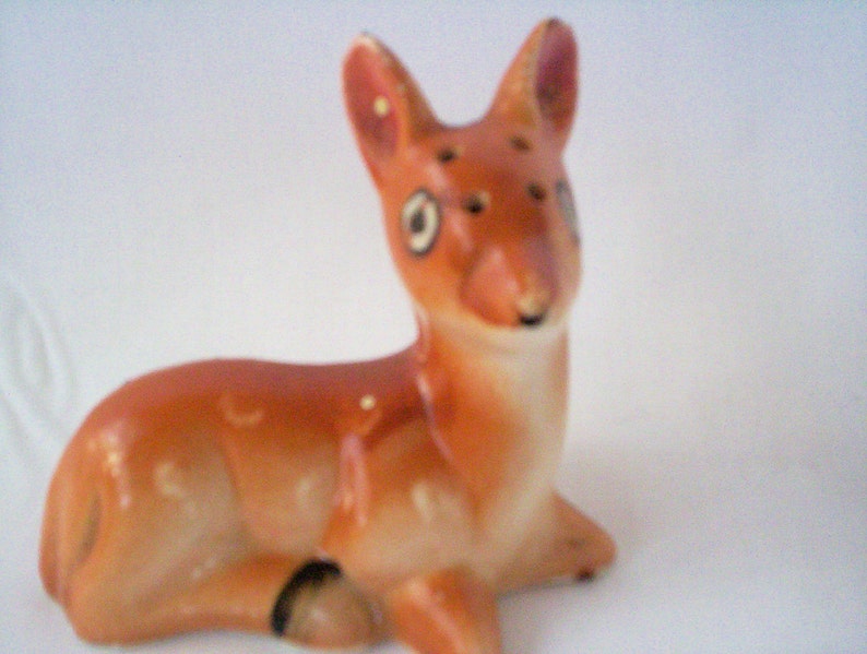 Spotted Deer or Fawns Vintage Deer Salt and Pepper Shakers