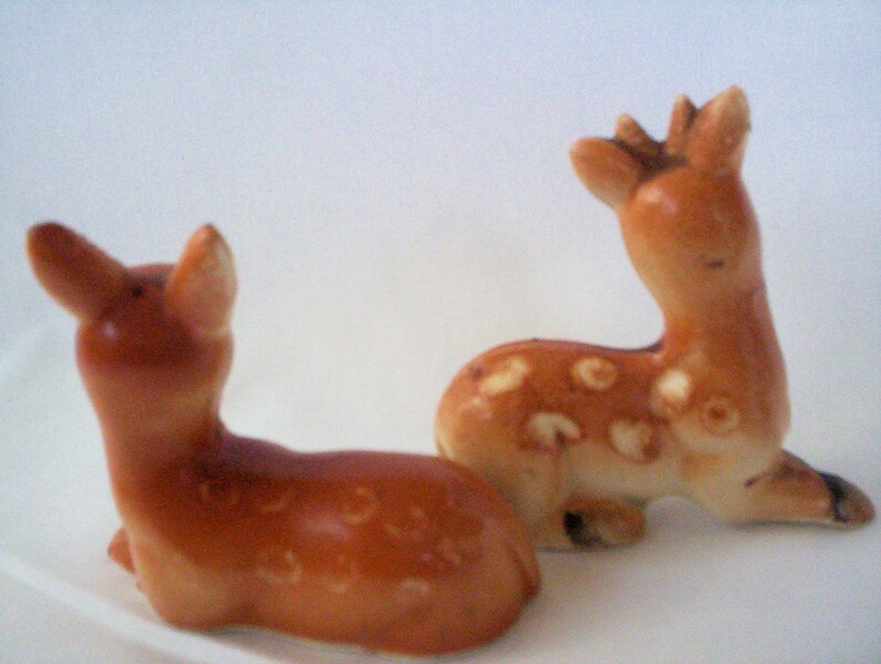 Spotted Deer or Fawns Vintage Deer Salt and Pepper Shakers