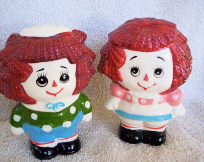 Vintage Raggedy Ann and Andy Salt and Pepper Shakers Japan Etsy