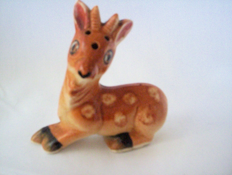 Spotted Deer or Fawns Vintage Deer Salt and Pepper Shakers