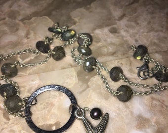 Black Pearl Starfish necklace