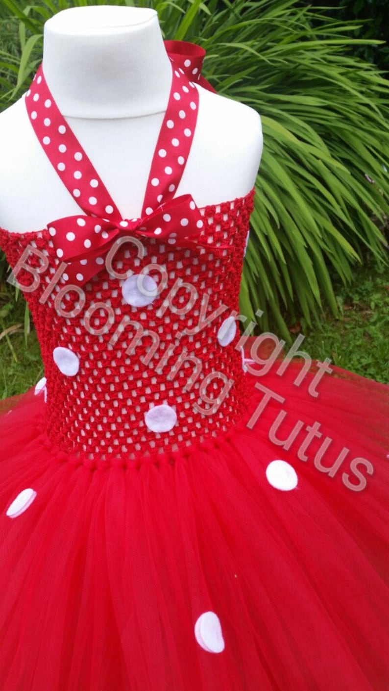 Spotty Red Tutu Dress-Birthday Photoshoot Fancy Dress Party FREE UK DELIVERY Pageant