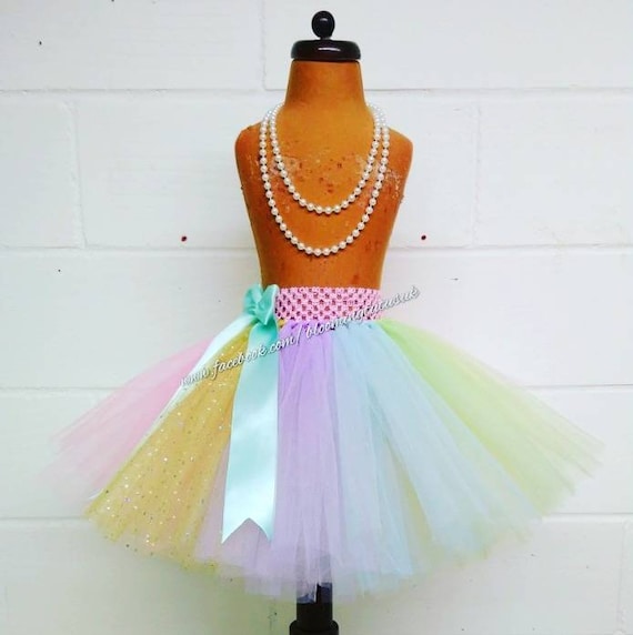 Ladies RAINBOW MAGICAL UNICORN Halloween Fancy Dress Tutu Girls Costume Skirt UK