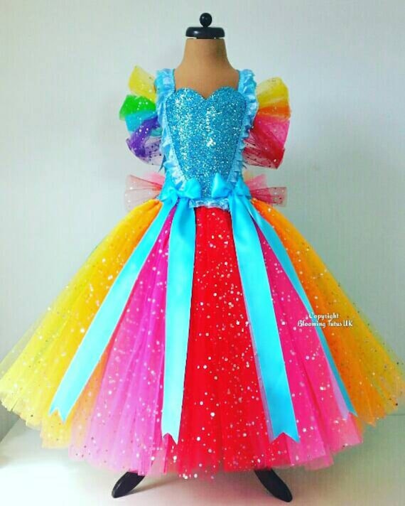 rainbow sparkly dress