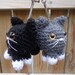 Kitty Cat keyring amigurumi figure mini crochet charm kitten made to order knitted keychain cute kitty