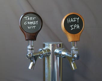 Keg Tap Handle, chalkboard in hardwood, 3.25 inches tall