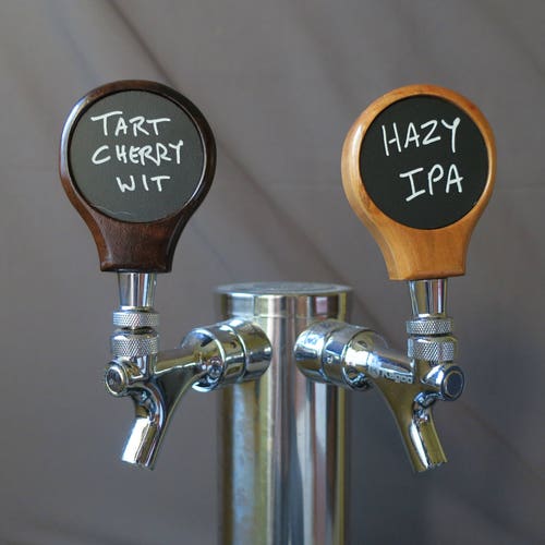 Keg Tap Handle Chalkboard in Hardwood 3.25 Inches Tall Etsy