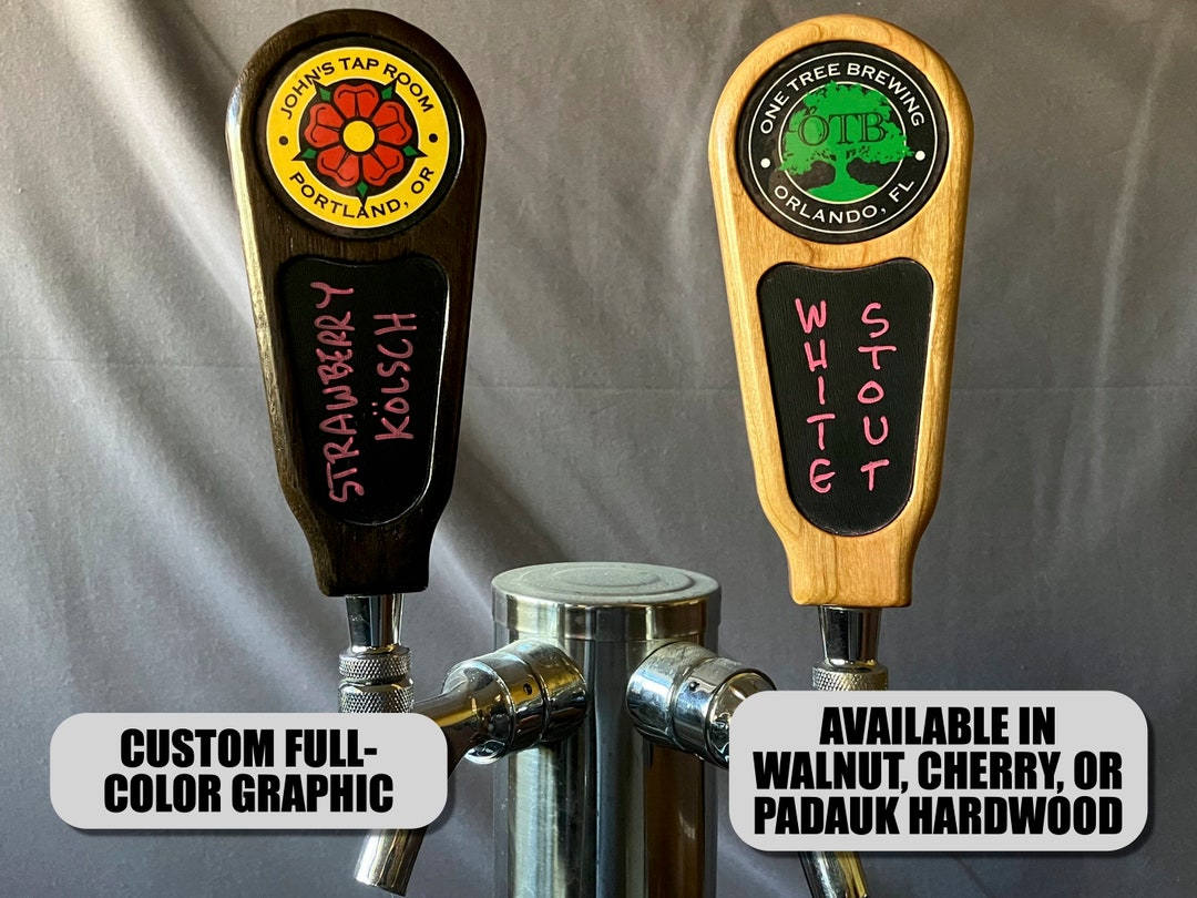 Custom Tap Handle, Chalkboard With Full Color Graphic, 6 Inches Tall Etsy