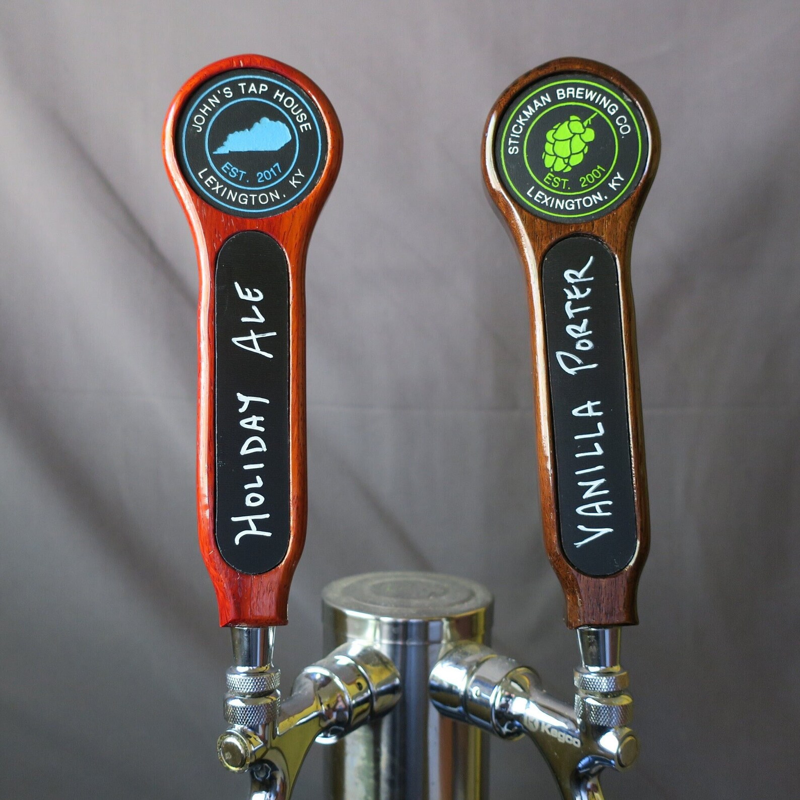Custom Tap Handle Chalkboard With Graphic 8 Inches Tall Etsy