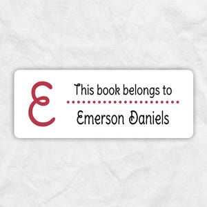 Custom Classroom Library Book Labels: Initial Dots Teacher Stickers, BL3
