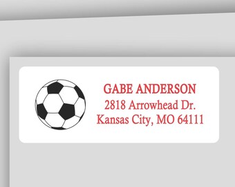 Soccer Return Address Labels: Team Coach Gift Stickers, SOCCER