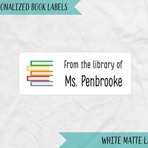 Teacher Classroom Library Book Labels, From the Library of This Book Belongs To Book Stickers, BL4